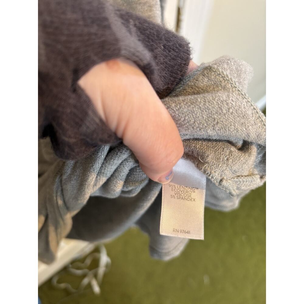 PureJill Eco-Terry Cowl Neck Tunic SIze Medium Gray Minimalist Comfy Pockets - Picture 5 of 5